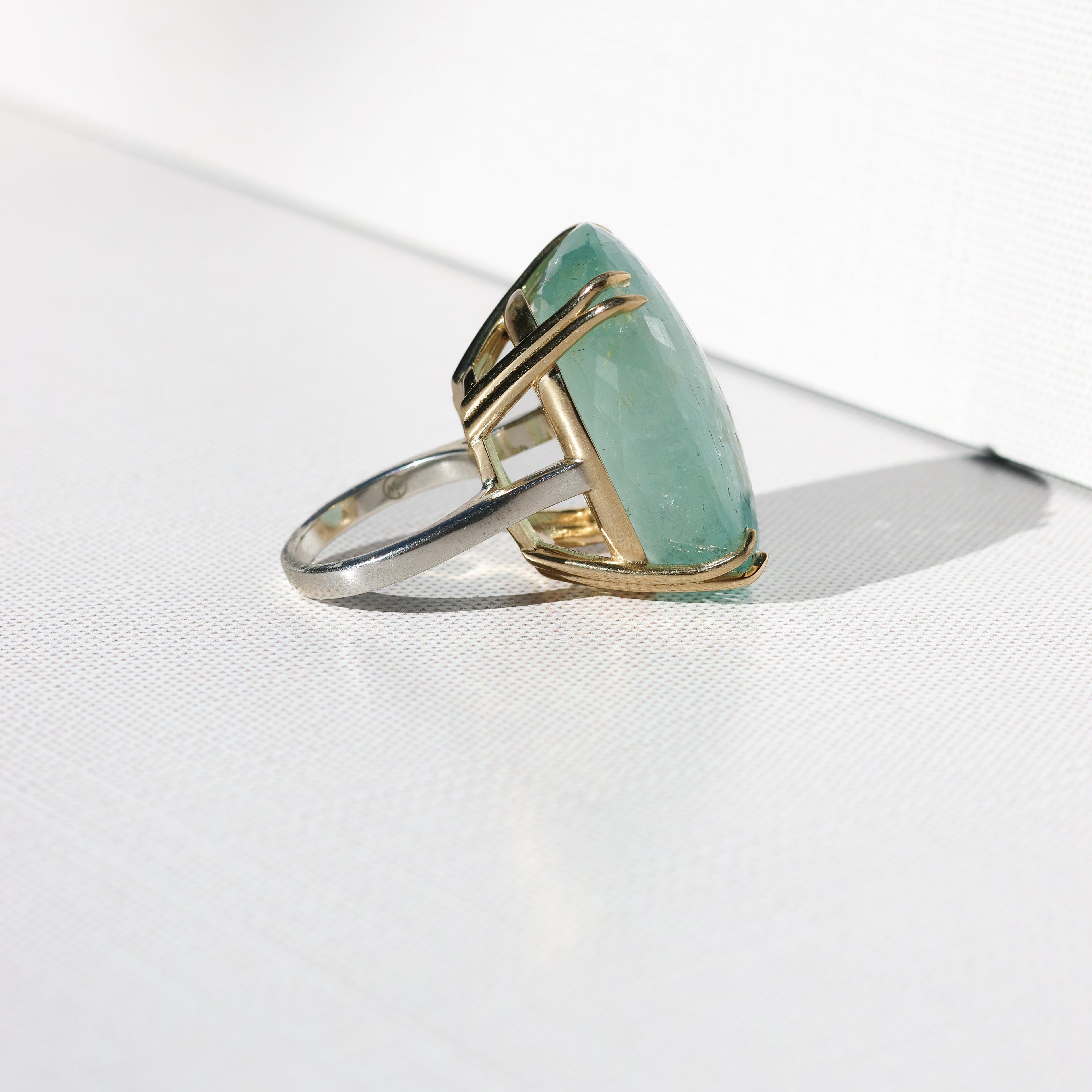 Aquamarine Chunky Statement Ring