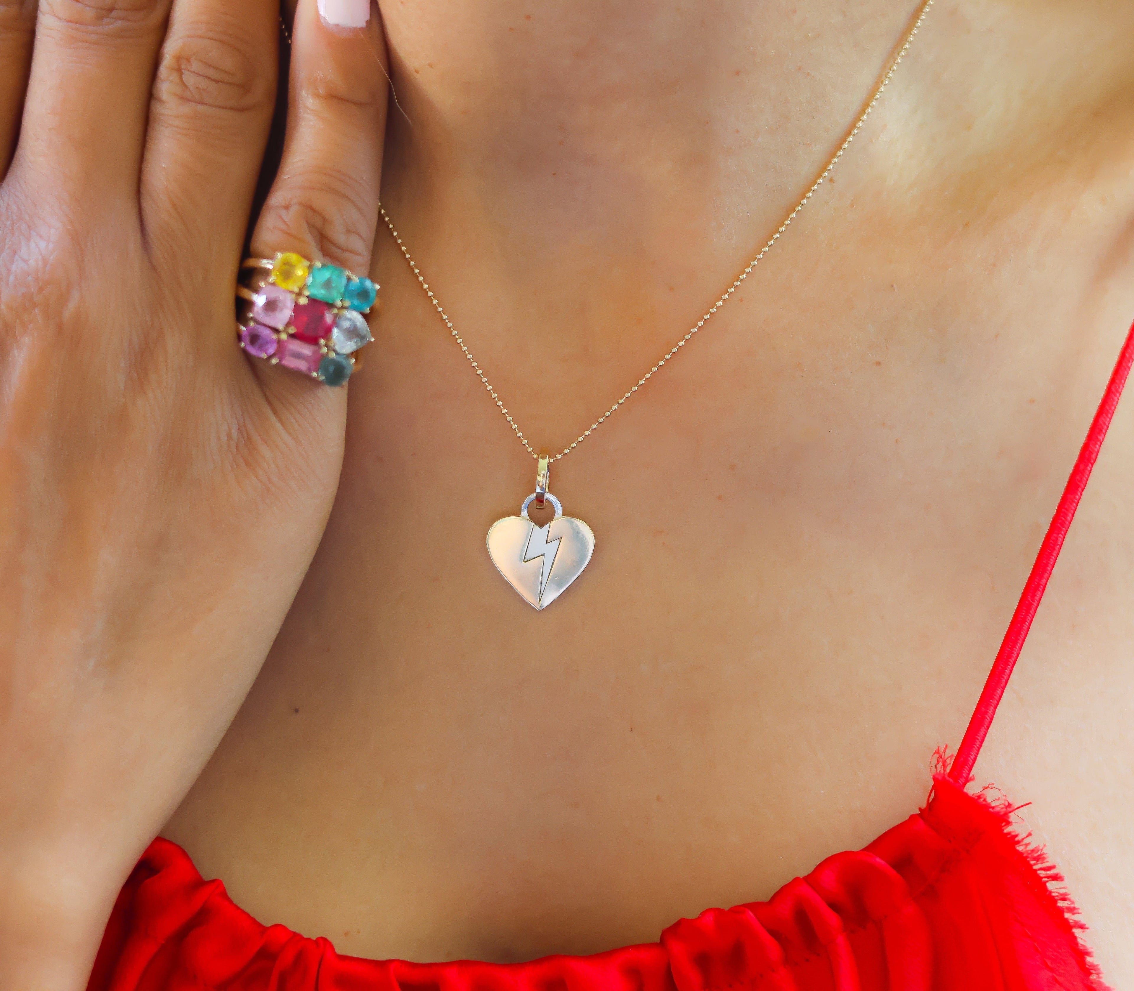 BOLD LOVE HEART CHARM