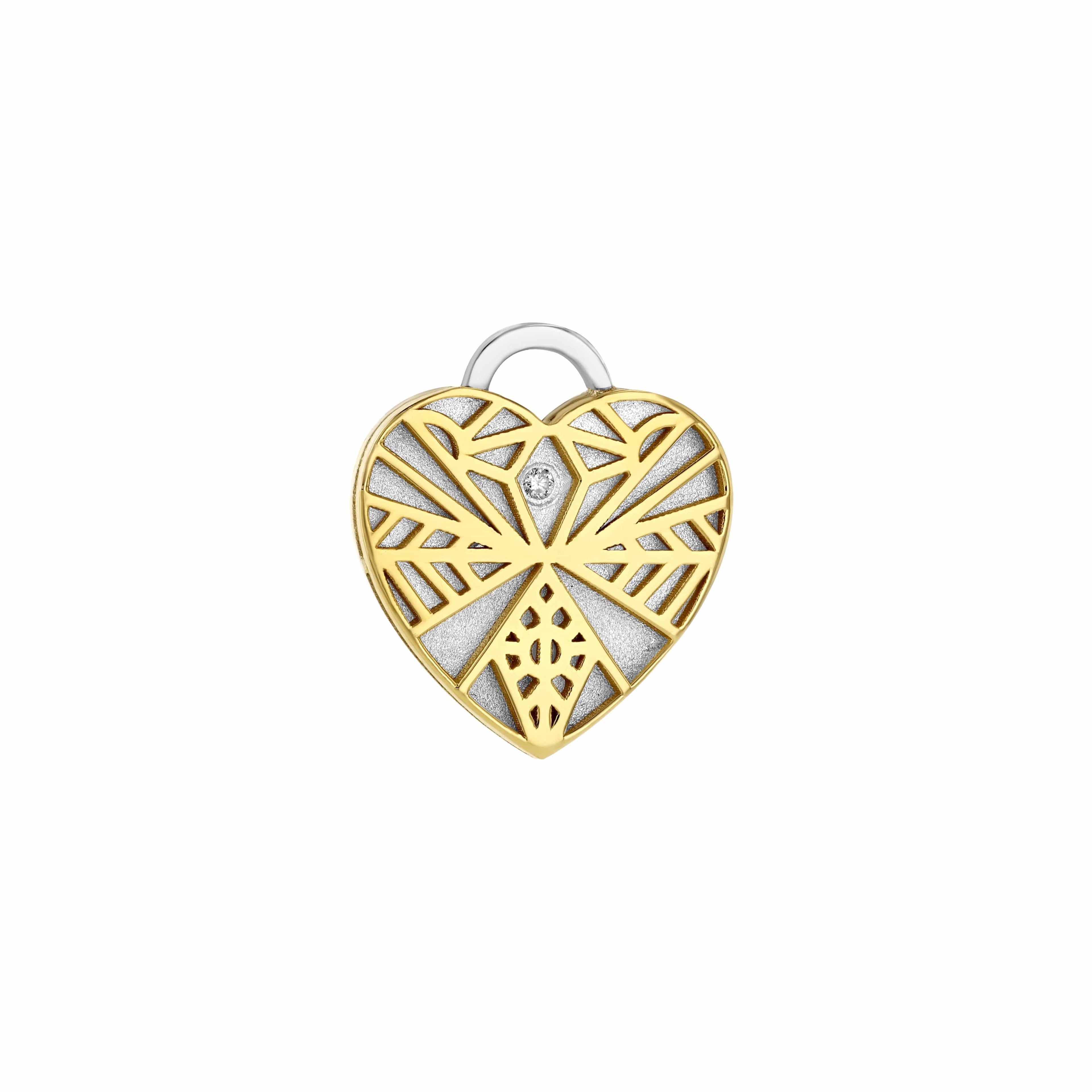 OPEN HEART DIAMOND CHARM