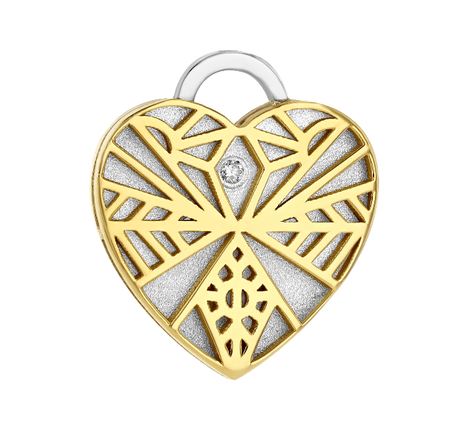 OPEN HEART DIAMOND CHARM