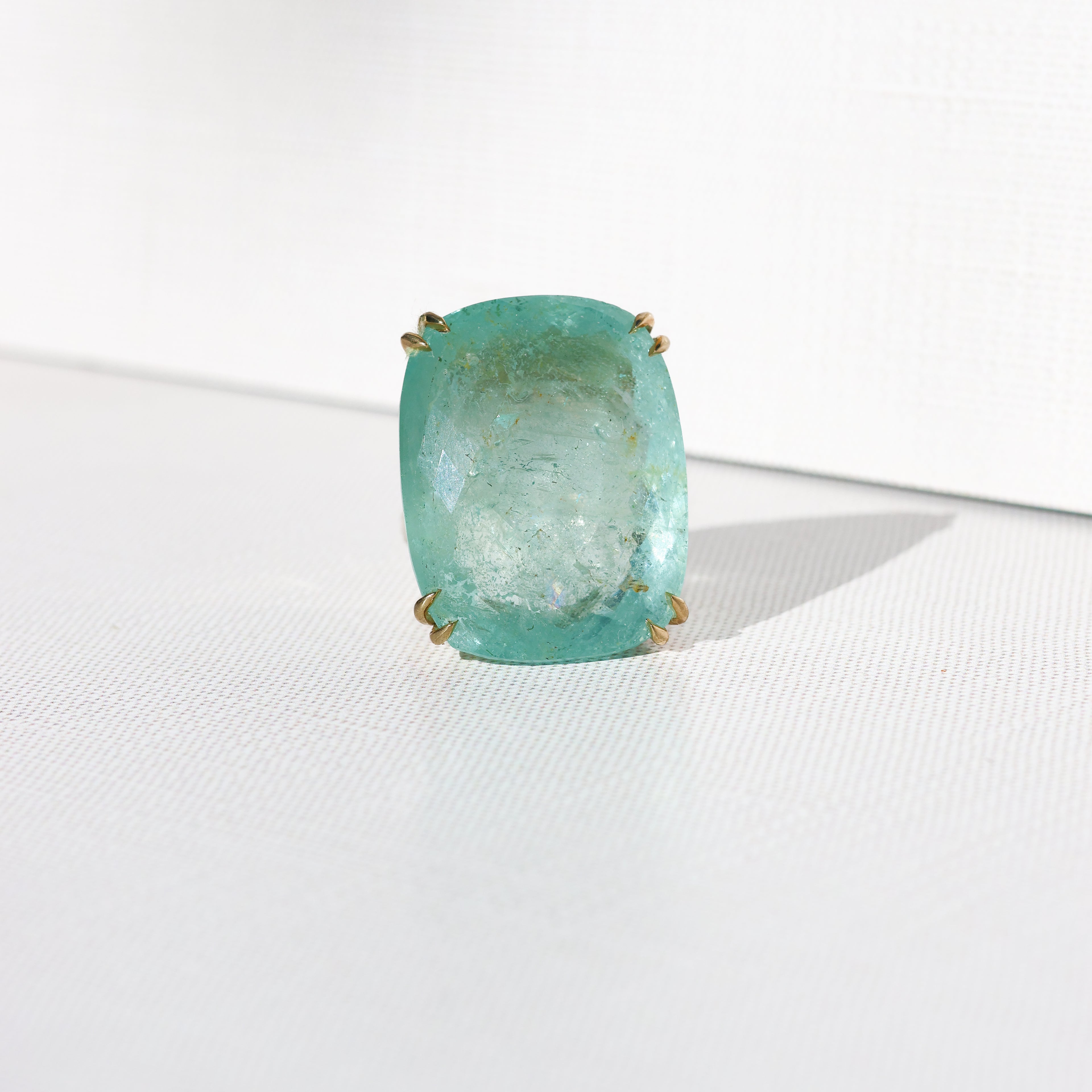 Aquamarine Chunky Statement Ring
