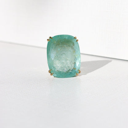 Aquamarine Chunky Statement Ring