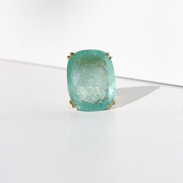 Aquamarine Chunky Statement Ring