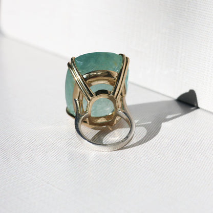 Aquamarine Chunky Statement Ring