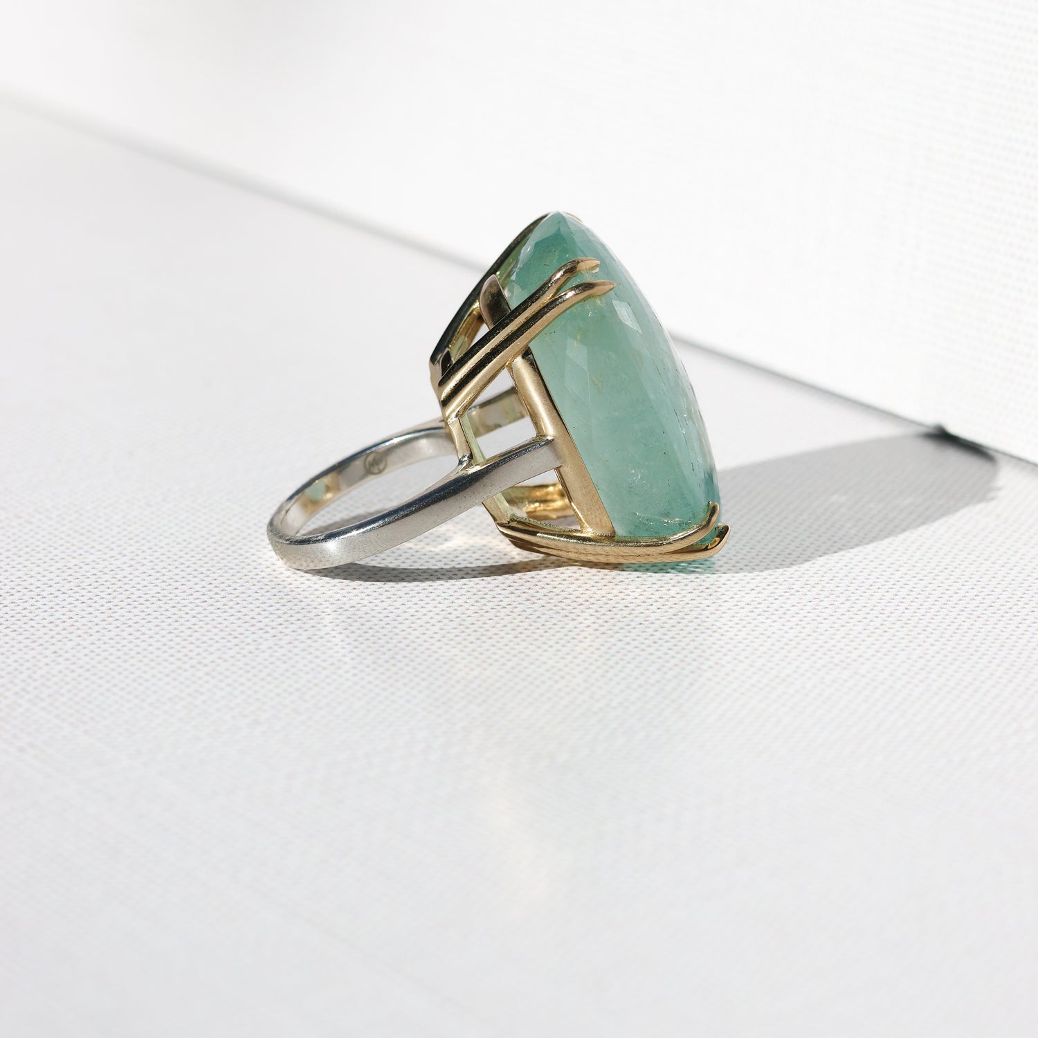 Aquamarine Chunky Statement Ring