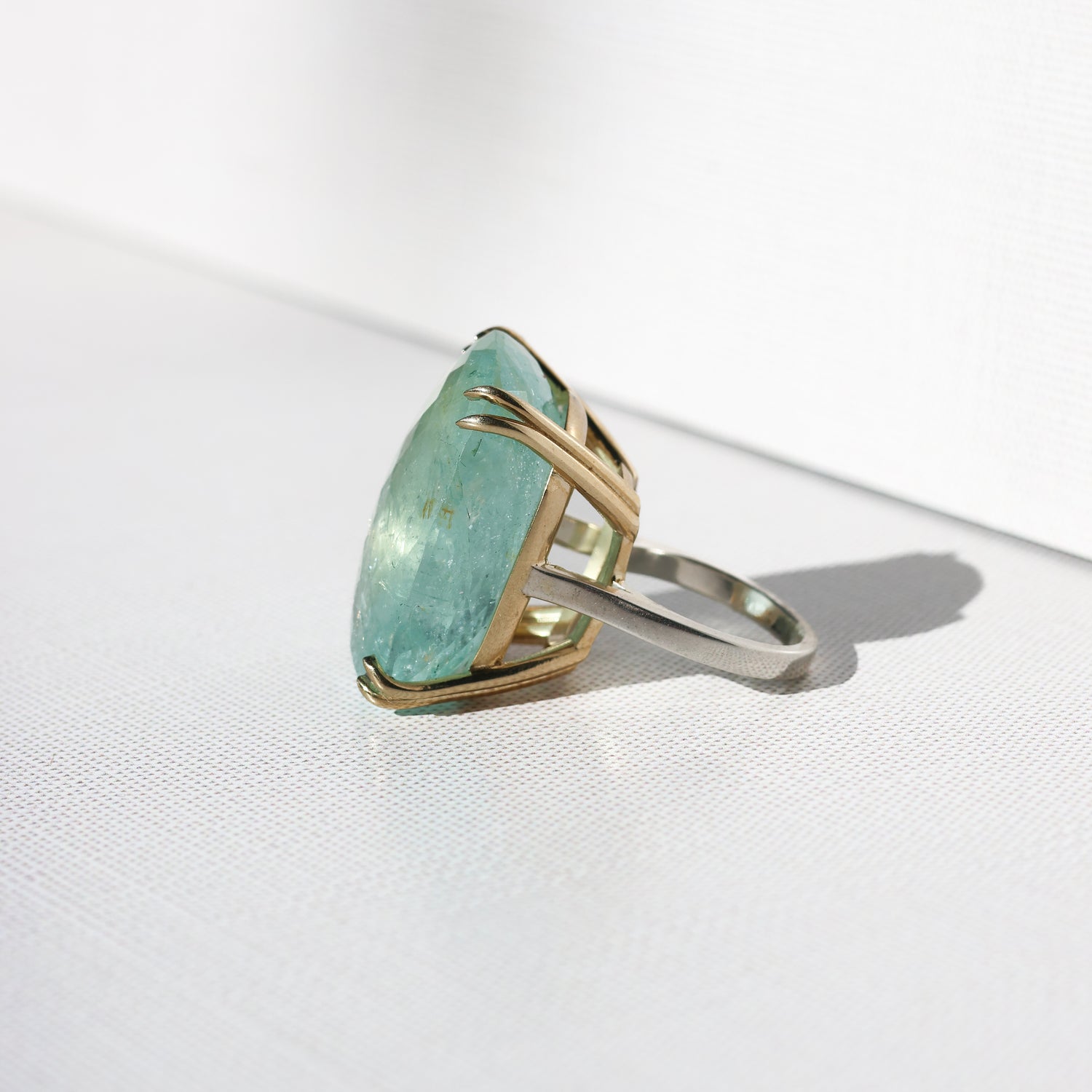 Aquamarine Chunky Statement Ring