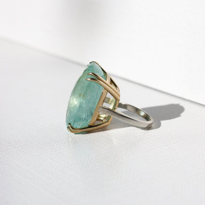 Aquamarine Chunky Statement Ring