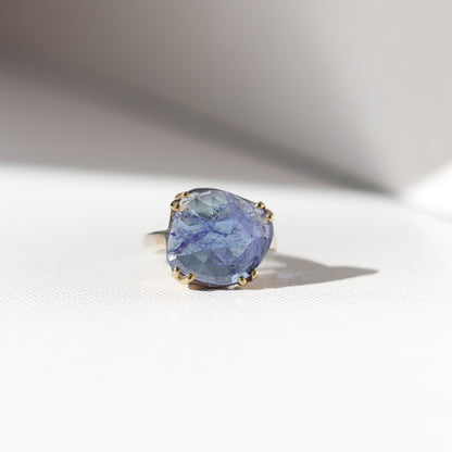 Tanzanite Rose Cut Ring