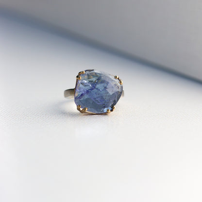 Tanzanite Rose Cut Ring