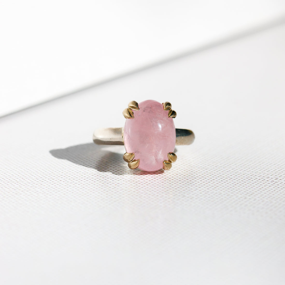 Pink Heart Morganite Ring