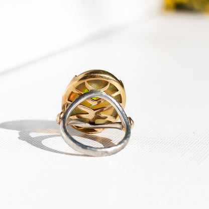 Opal Ring with 18K Design