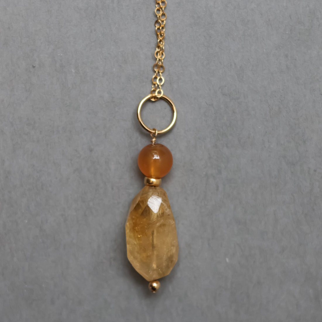 CITRINE DREAM CATCHER NECKLACE