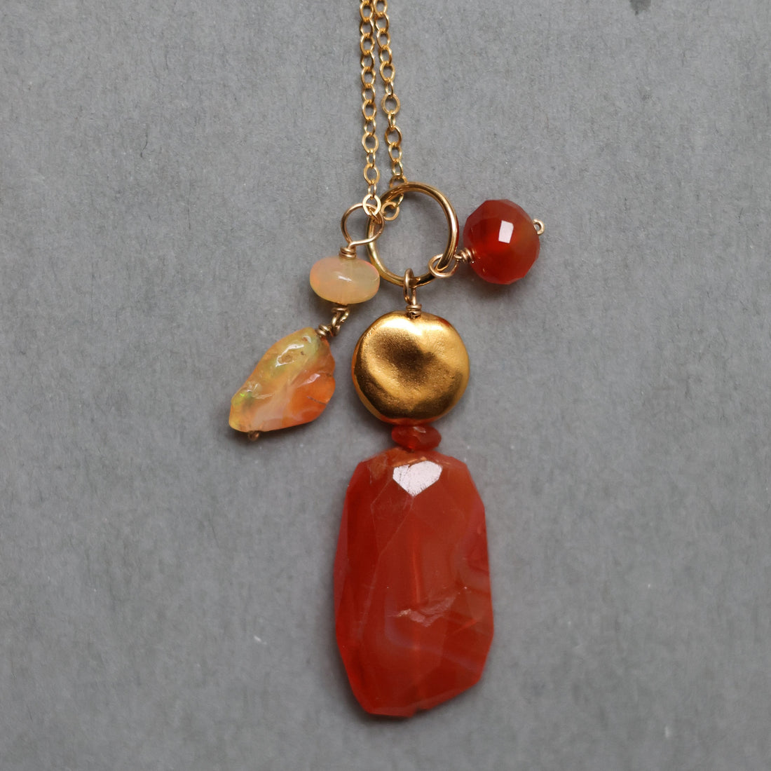 CARNELIAN DREAM CATCHER NECKLACE